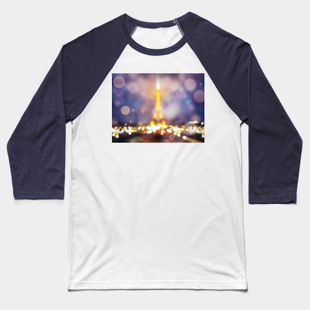 Abstract Eiffel Tower Baseball T-Shirt by psychoshadow